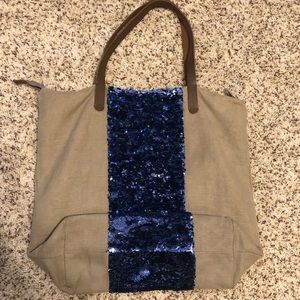 GAP Sequins Blue Tote Bag